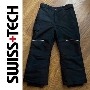 6/$20 SWISS TECH Black Snowpants w/adjustabletable waist & pockets EUC 4/5